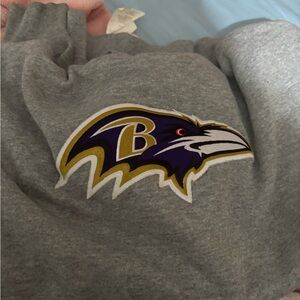 Gray NFl Hoodie- baltimore ravens